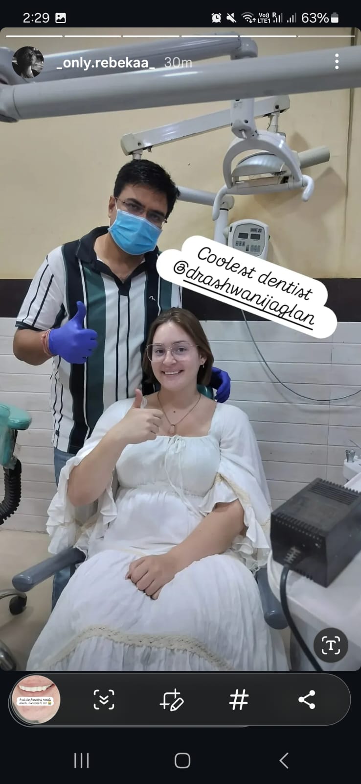 Rebeka with Dr. Jaglan — Coolest dentist